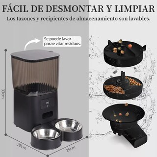 Foto 2 | Comedero Dispensador De Comida Para Perros Wifi Eo Safe Imports Esi-18167-1 Negro