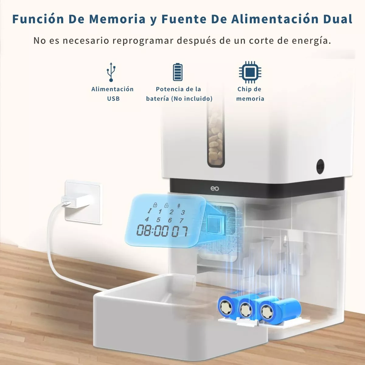Foto 3 | Comedero Automático Para Perros Y Gatos Dispensador Eo Safe Imports Esi-18165-1 Blanco