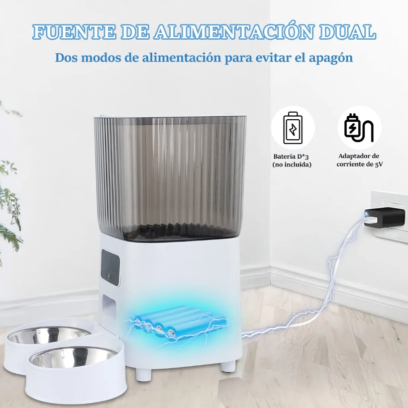 Foto 5 pulgar | Comedero Dispensador De Comida Alimentador Xtellar Para Perro Color Blanco
