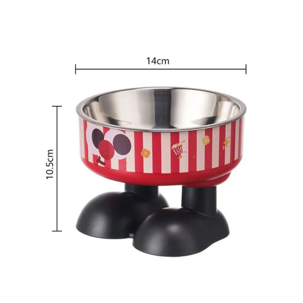 Foto 3 pulgar | 2pz Plato Comedero Belug Elevado Mascota Rojo-blanco
