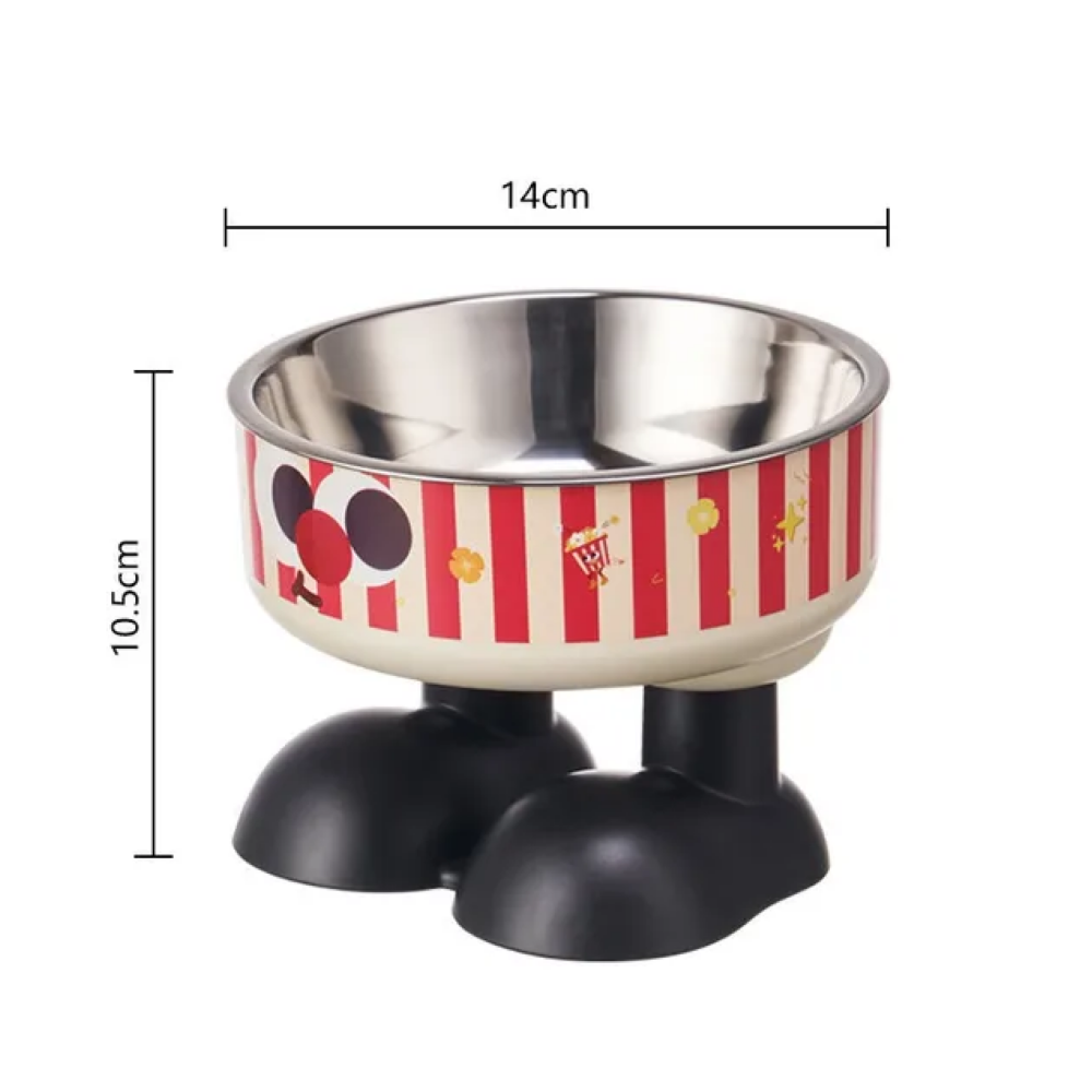 Foto 4 pulgar | 2pz Plato Comedero Belug Elevado Mascota Rojo-blanco
