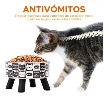 Foto 2 | 2pcs Plato Comedero Lab.g Acero Inoxidabl Mascotas Plateado Con Negro
