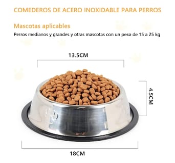 Foto 2 | 2 Pzs Platos Lab.g Mascota Plateado