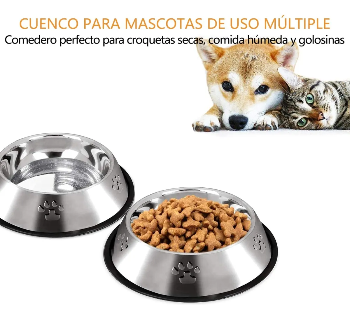 Foto 4 | 2 Pzs Platos Lab.g Mascota Plateado