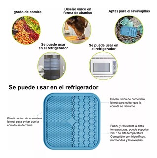 Foto 6 | 2 Platos de Comida con Raspador para Mascotas Belug color Azul