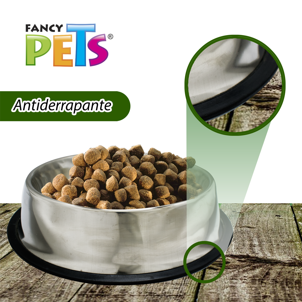 Foto 4 pulgar | Fancy Pets Plato De Acero Para Perro De 96 Onzas O 2.7 Kilogramos Con Antiderrapante