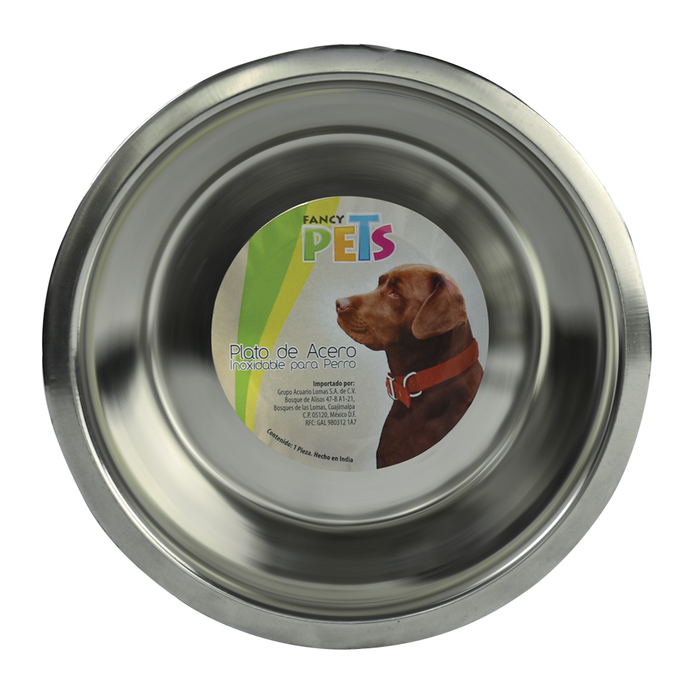 Foto 1 | Fancy Pets Plato De Acero Hondo Con Base Antiderrapante Con 32 Onzas Y/o 907 Gramos