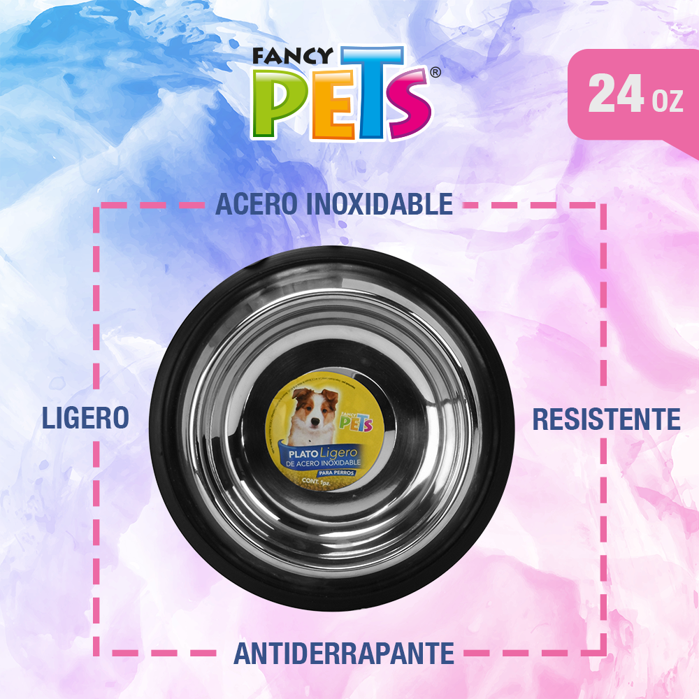 Foto 4 pulgar | Fancy Pets Plato Ligero Para Perro De 24 Onzas, 680 Gramos