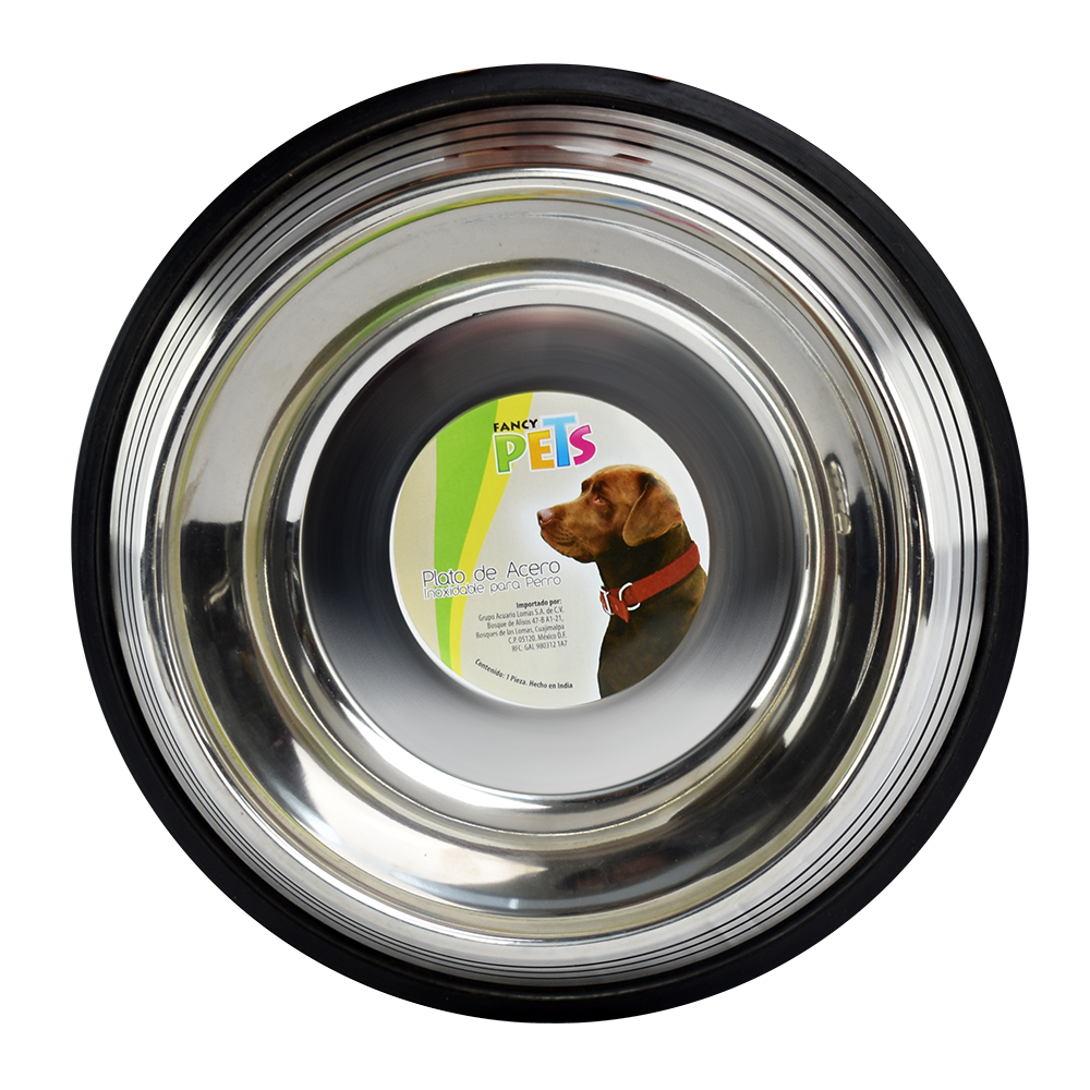 Foto 3 pulgar | Fancy Pets Plato Estriado De Acero Inoxidable Para Perro, 96 Onzas O 2.7 Kilogramos Con Antiderapante