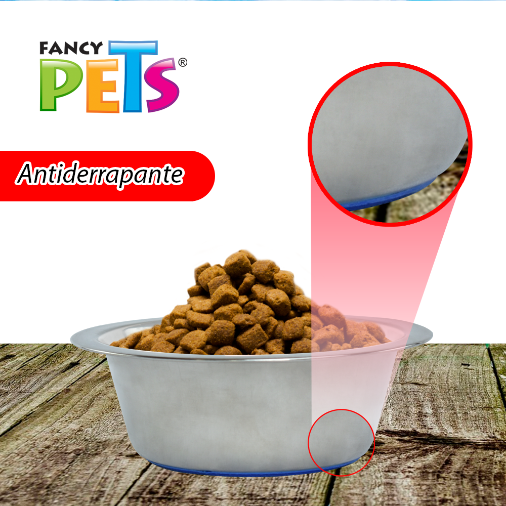 Foto 6 pulgar | Fancy Pets Plato De Acero Para Perro Con Base Antiderrapante Para Perro De 16 Onzas Y/o 454 Gramos