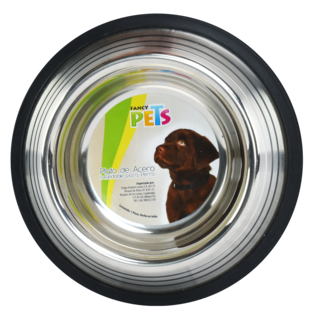 Foto 2 | Fancy Pets Plato Estriado De Acero Inoxidable Para Perro, 16 Onzas O 454 Gramos Con Antiderapante