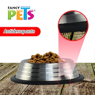 Foto 3 | Fancy Pets Plato Estriado De Acero Inoxidable Para Perro, 16 Onzas O 454 Gramos Con Antiderapante