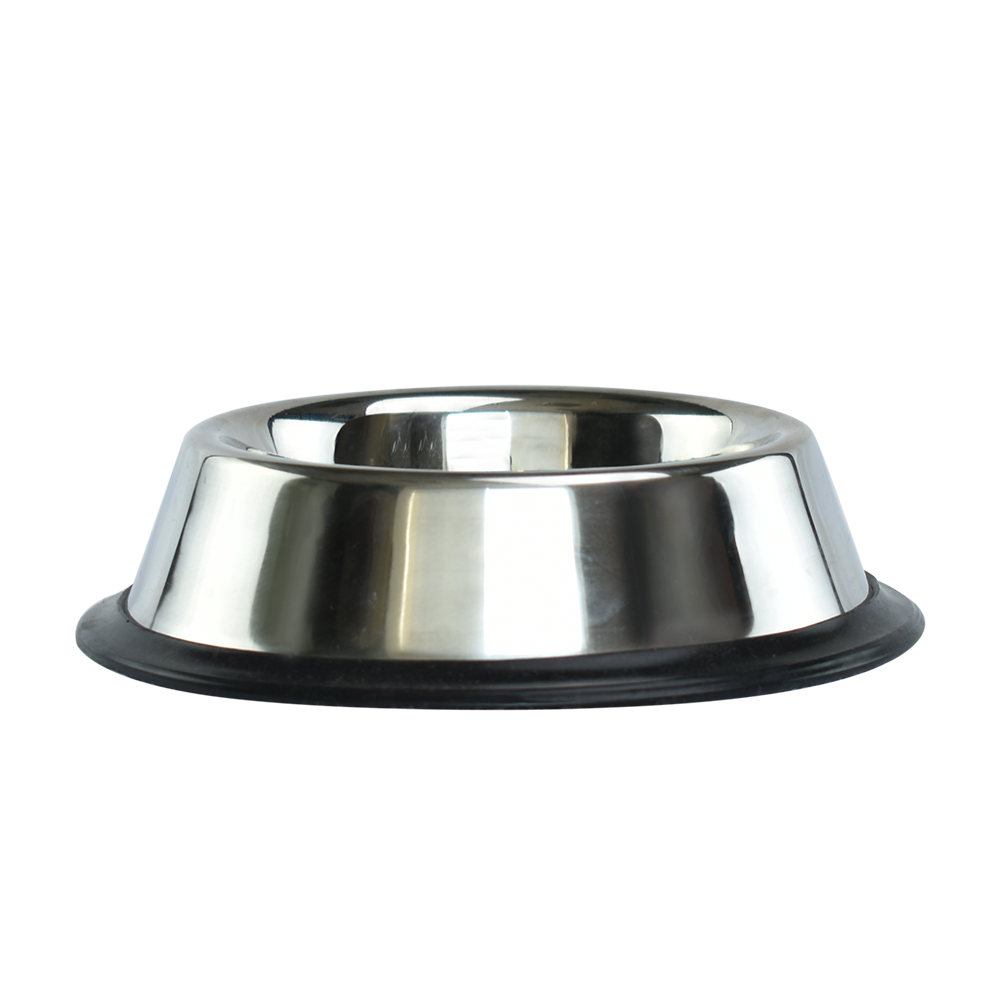 Fancy Pets Plato De Acero Inoxidable Con Antiderrapante Para Perro De 16 Onzas Y/o 454 Gramos