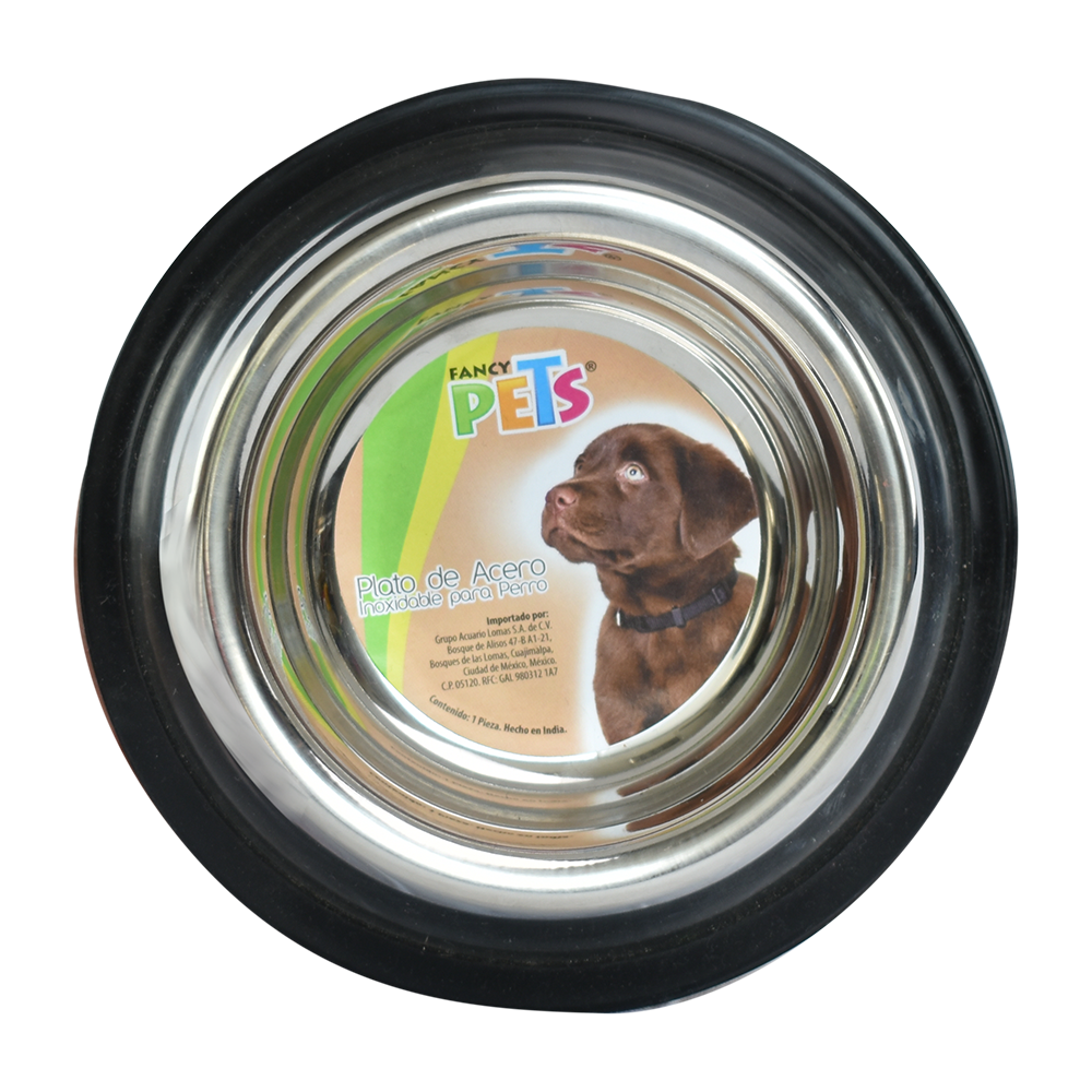 Foto 3 pulgar | Fancy Pets Plato De Acero Inoxidable Con Antiderrapante Para Perro De 16 Onzas Y/o 454 Gramos