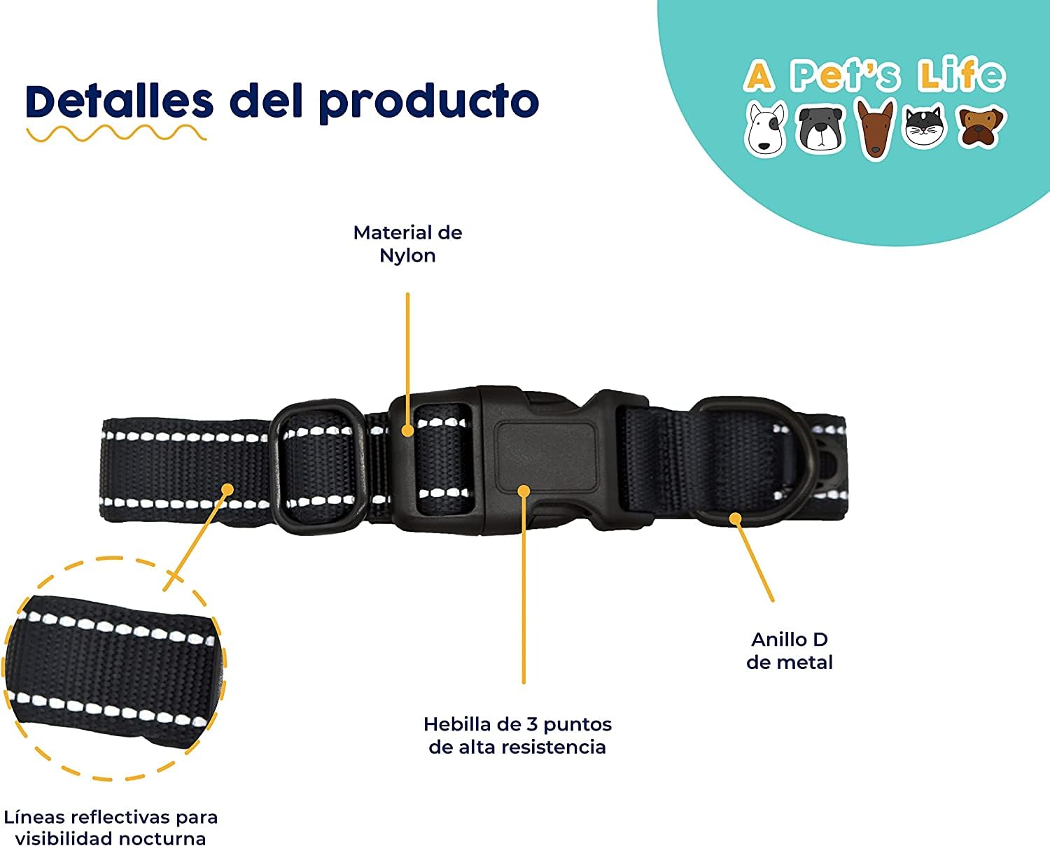 Foto 6 pulgar | A Pets Life Set De Platos De Alimentación Lenta Para Perros, Collar Y Arnés Tipo T (mediano)