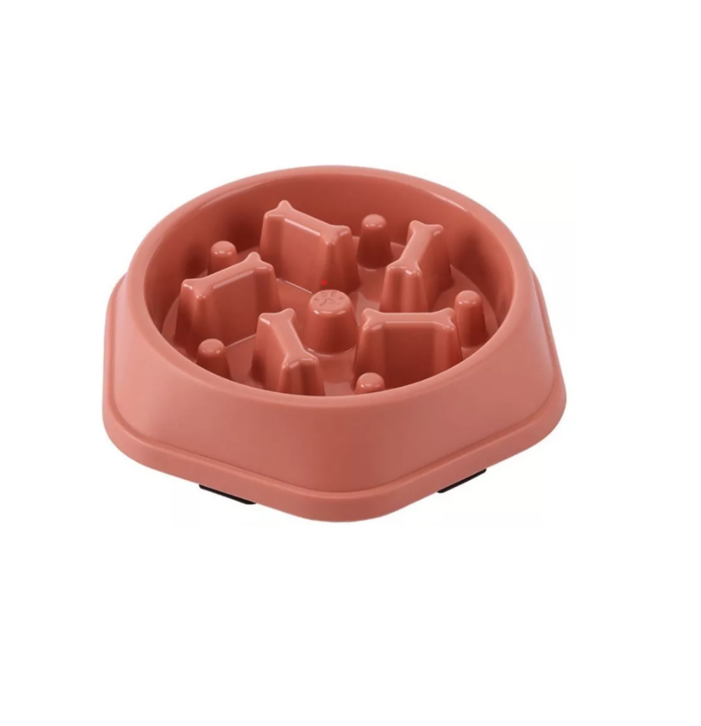 Foto 2 pulgar | Plato de Alimentación Lenta color Rosa para Mascota