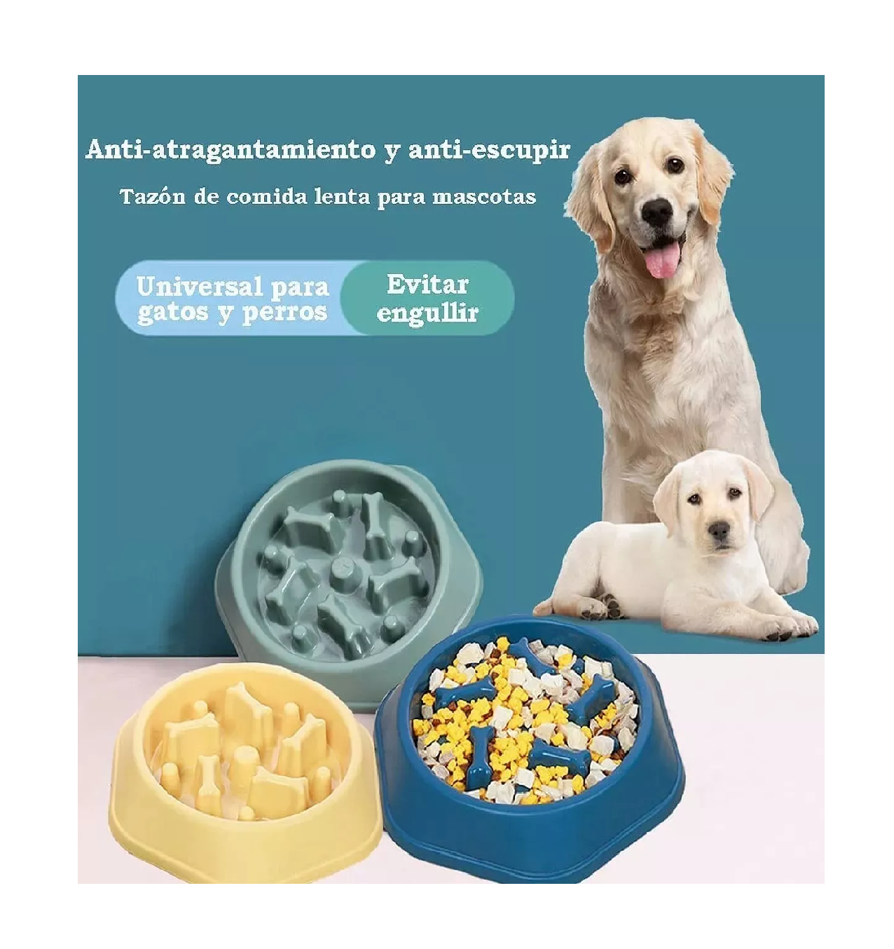 Foto 4 pulgar | Plato de Alimentación Lenta para Mascota Belug