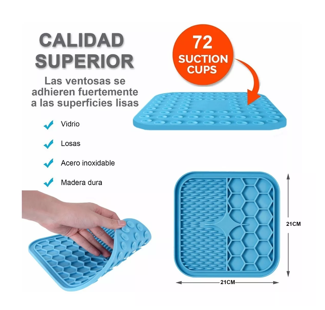 Foto 4 pulgar | Plato para Alimentación Lenta Belug Azul 3 Piezas