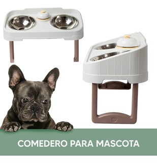Foto 2 | Jauz Improvement Comedero Para Perros Y Gatos Doble Cuencos Antideslizante 2 En 1 (mod. J0185)