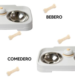 Foto 4 | Jauz Improvement Comedero Para Perros Y Gatos Doble Cuencos Antideslizante 2 En 1 (mod. J0185)