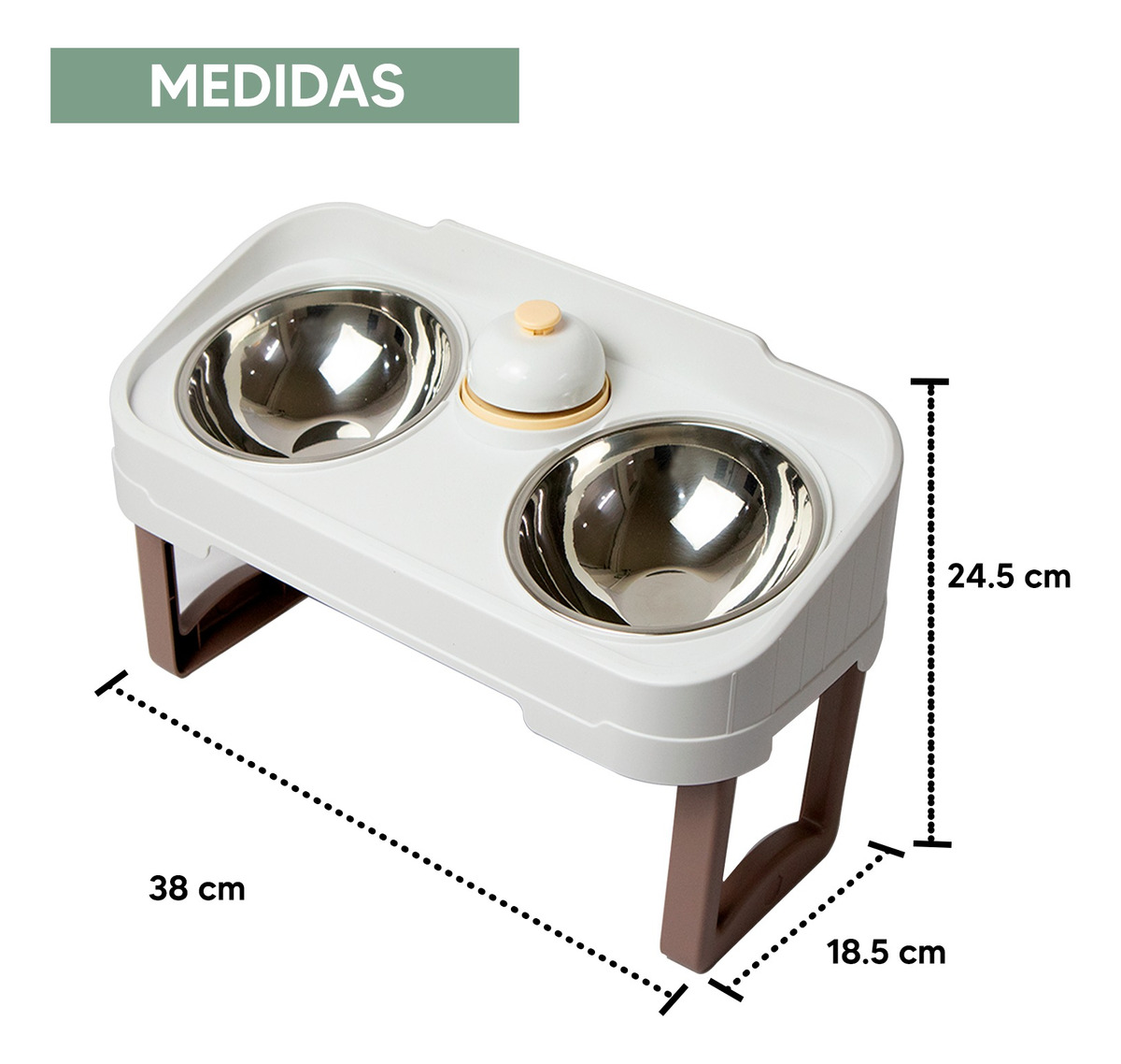 Foto 5 | Jauz Improvement Comedero Para Perros Y Gatos Doble Cuencos Antideslizante 2 En 1 (mod. J0185)