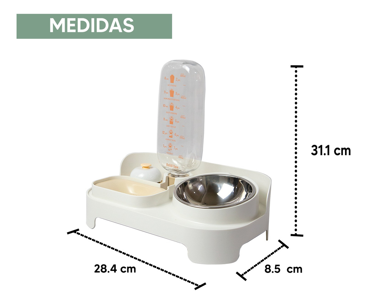 Foto 6 pulgar | Jauz Improvement Bebedero Con Dispensador De Agua Automatico + Comedero P/ Perros (mod. J0168)