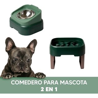 Foto 2 | Jauz Improvement Comedero Elevado Para Perros Antideslizante Acero Inoxidable 2 En 1 (mod. J0174)