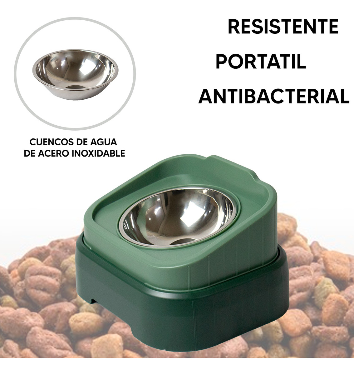 Foto 4 pulgar | Jauz Improvement Comedero Elevado Para Perros Antideslizante Acero Inoxidable 2 En 1 (mod. J0174)