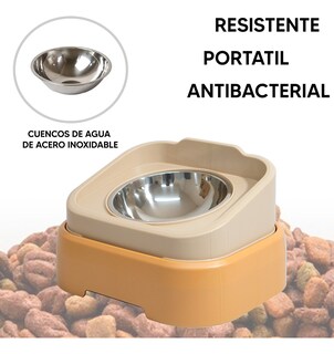 Foto 3 | Jauz Improvement Comedero Para Perros Antideslizante Acero Inoxidable 2 En 1 (mod. J0173)