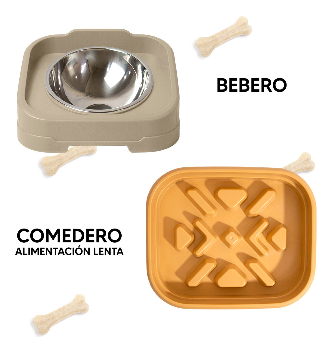 Foto 5 pulgar | Jauz Improvement Comedero Para Perros Antideslizante Acero Inoxidable 2 En 1 (mod. J0173)