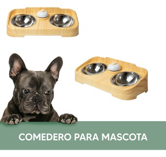 Foto 2 | Jauz Improvement Comedero Para Perros Y Gatos Doble Cuenco + Campana Color Amarillo 2 En 1 (mod. J0177)