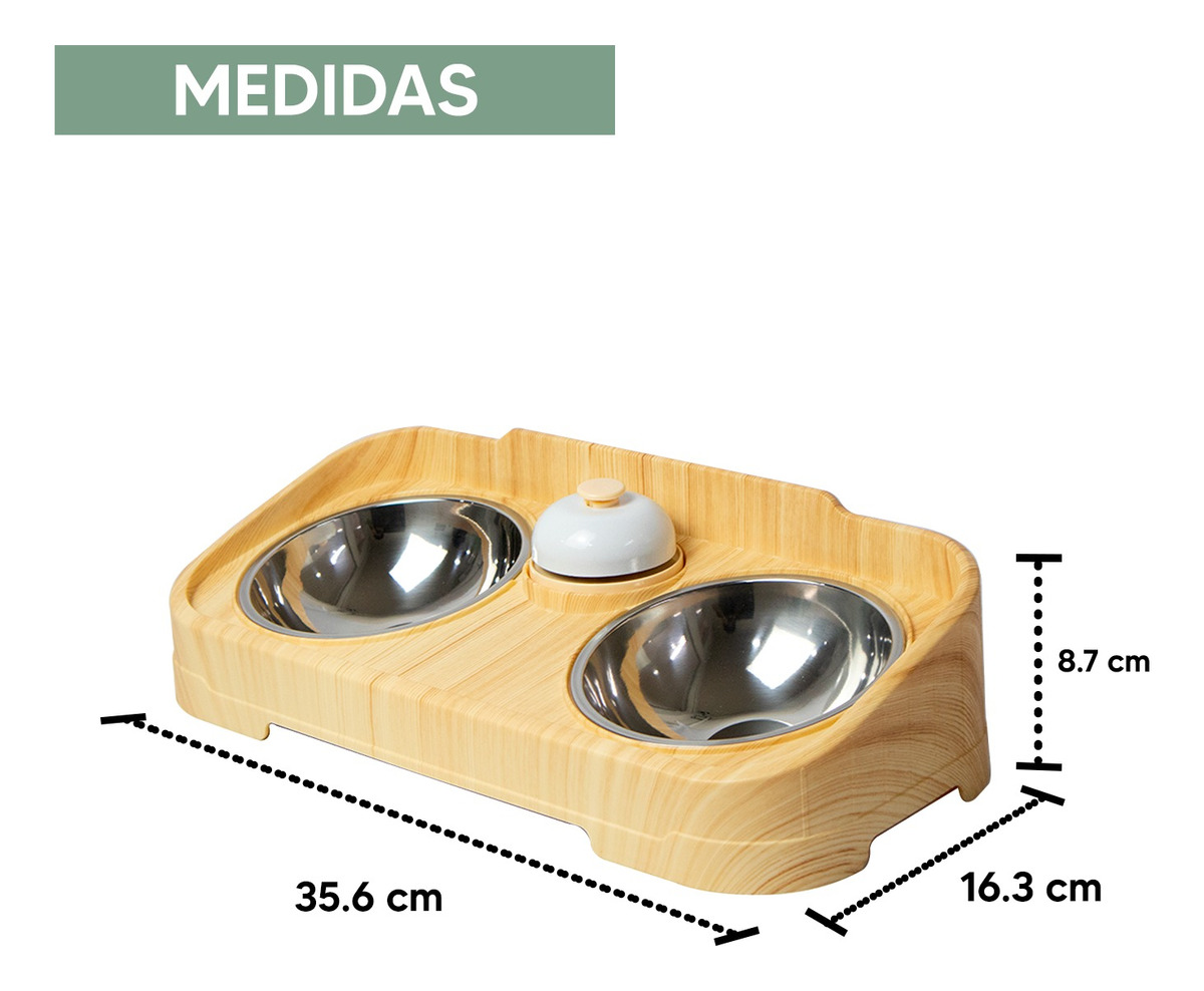 Foto 5 | Jauz Improvement Comedero Para Perros Y Gatos Doble Cuenco + Campana Color Amarillo 2 En 1 (mod. J0177)