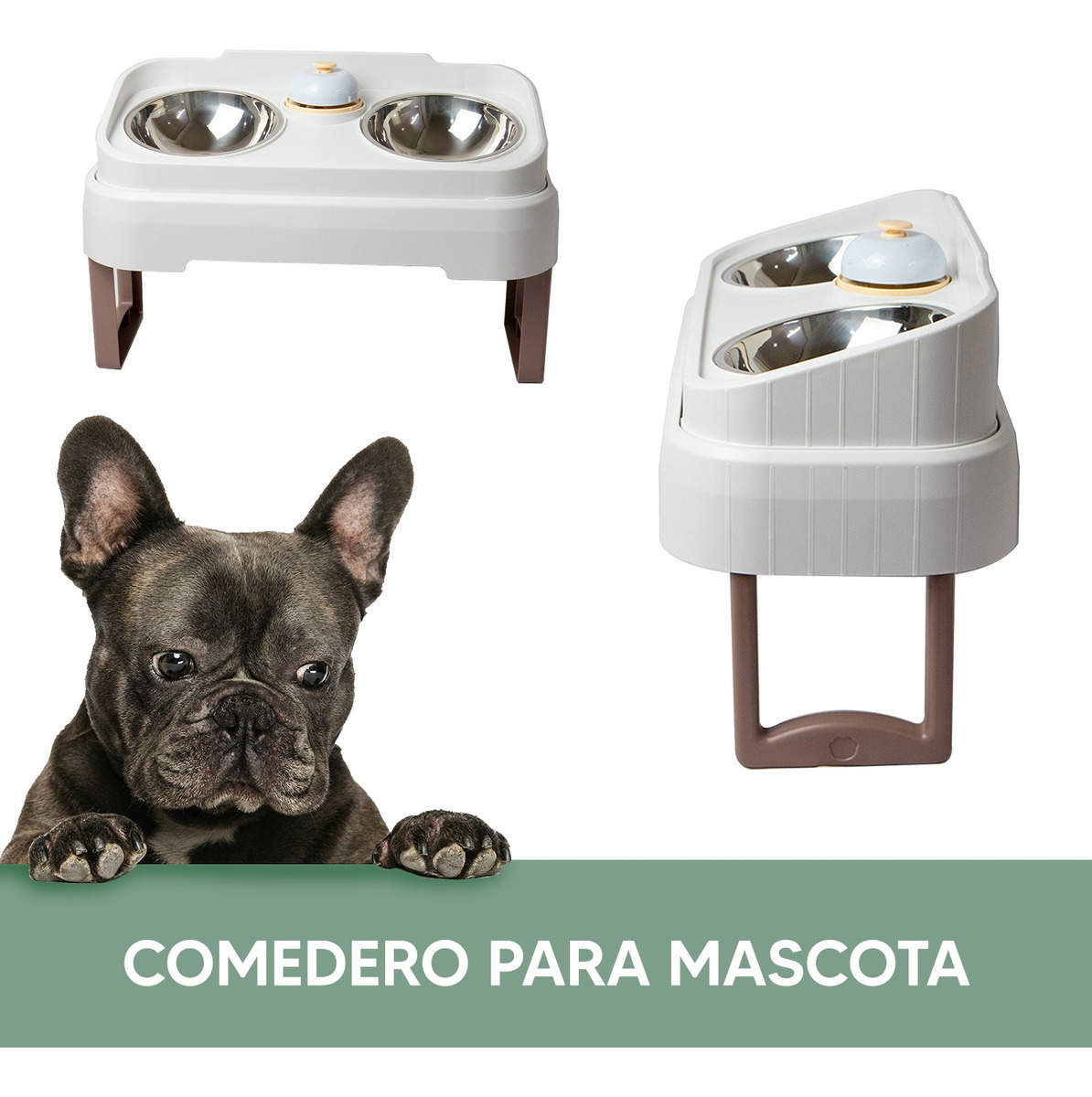 Foto 3 pulgar | Jauz Improvement Comedero Elevado Para Perros Y Gatos Doble Cuenco 2 En 1 (mod. J0181)