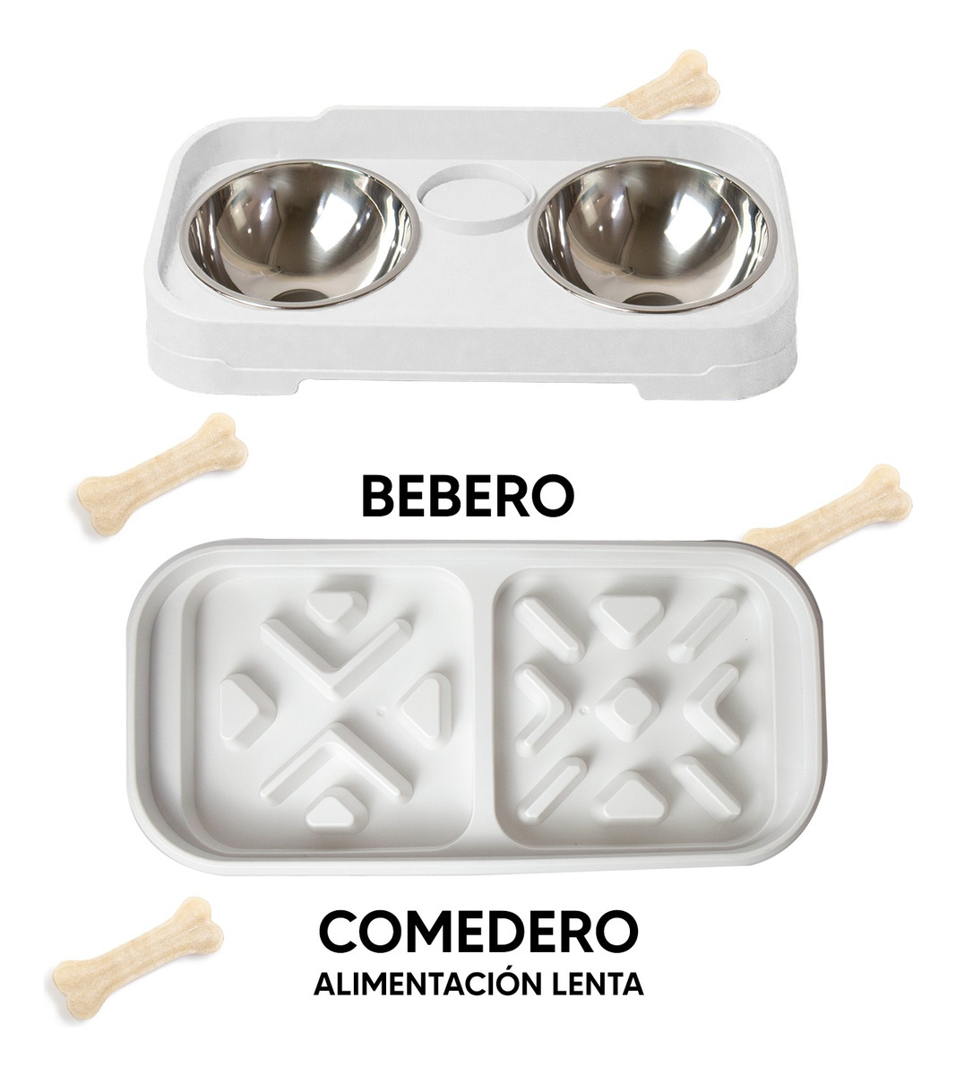 Foto 4 | Jauz Improvement Comedero Elevado Para Perros Y Gatos Doble Cuenco 2 En 1 (mod. J0181)