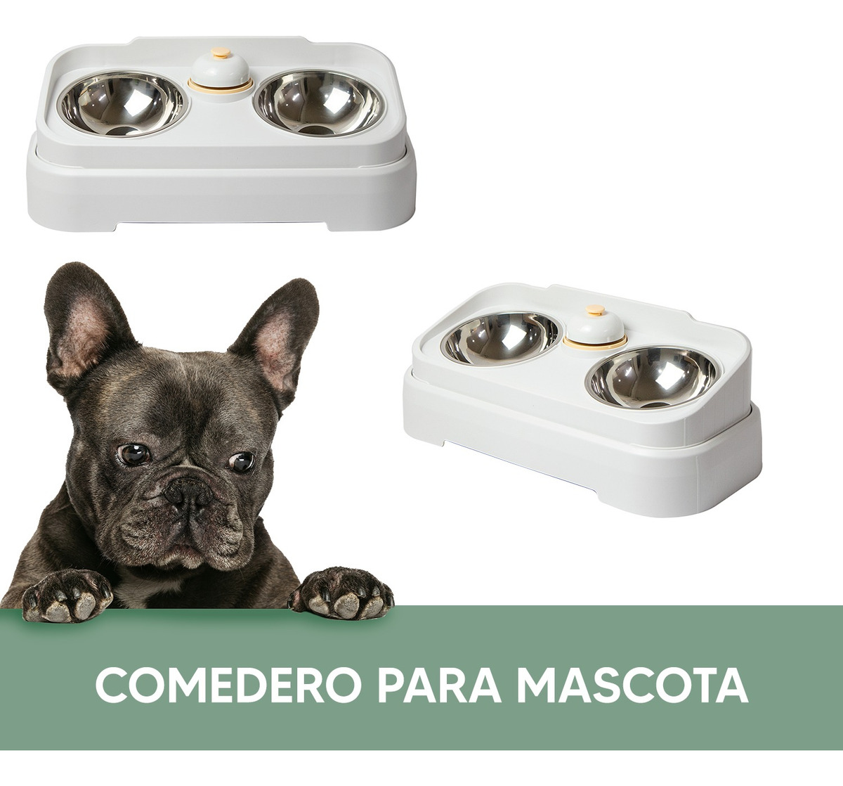 Foto 3 pulgar | Jauz Improvement Comedero Lento Para Perros Y Gatos Doble + Campana 2 En 1 (mod. J0179)