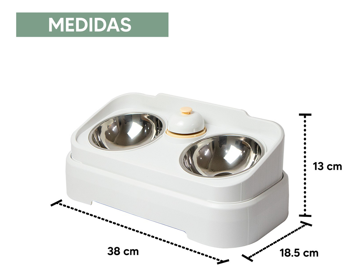 Foto 6 pulgar | Jauz Improvement Comedero Lento Para Perros Y Gatos Doble + Campana 2 En 1 (mod. J0179)