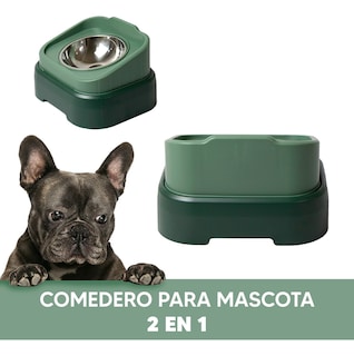 Foto 2 | Jauz Improvement Comedero Para Perros Antideslizante Acero Inoxidable 2 En 1 (mod. J0172)