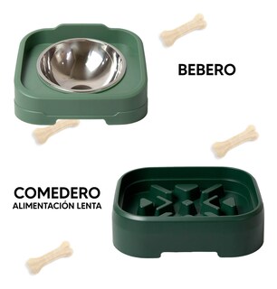 Foto 4 | Jauz Improvement Comedero Para Perros Antideslizante Acero Inoxidable 2 En 1 (mod. J0172)