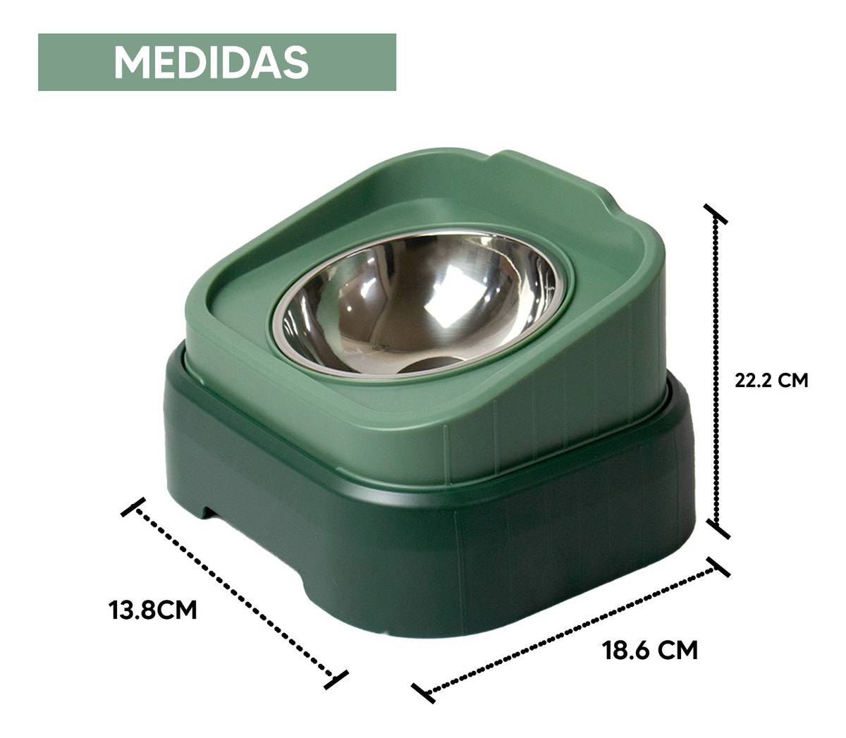 Foto 6 pulgar | Jauz Improvement Comedero Para Perros Antideslizante Acero Inoxidable 2 En 1 (mod. J0172)