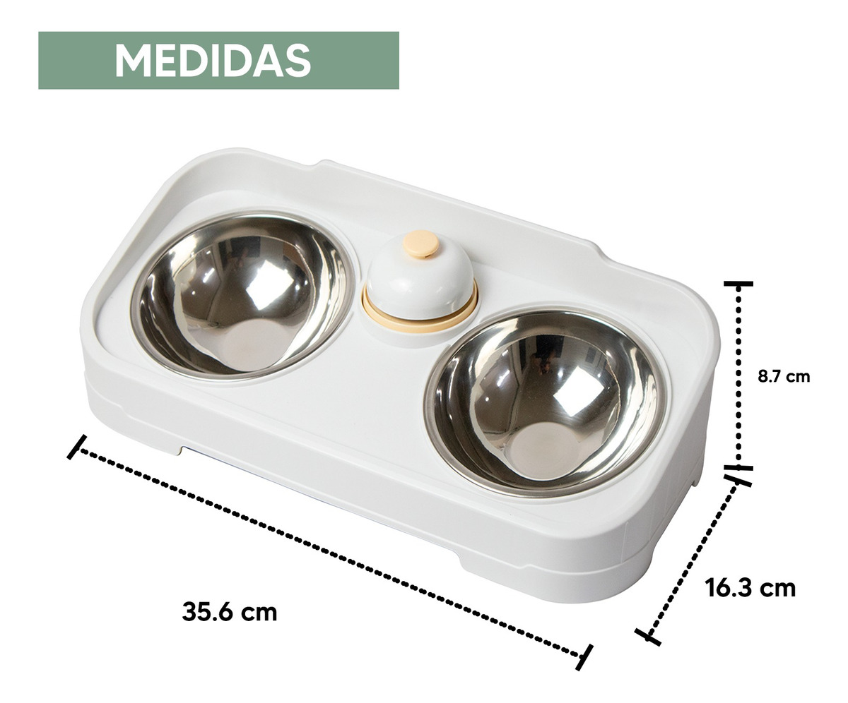 Foto 6 pulgar | Jauz Improvement Comedero Para Perros Y Gatos Doble Cuenco + Campana 2 En 1 (mod. J0183)