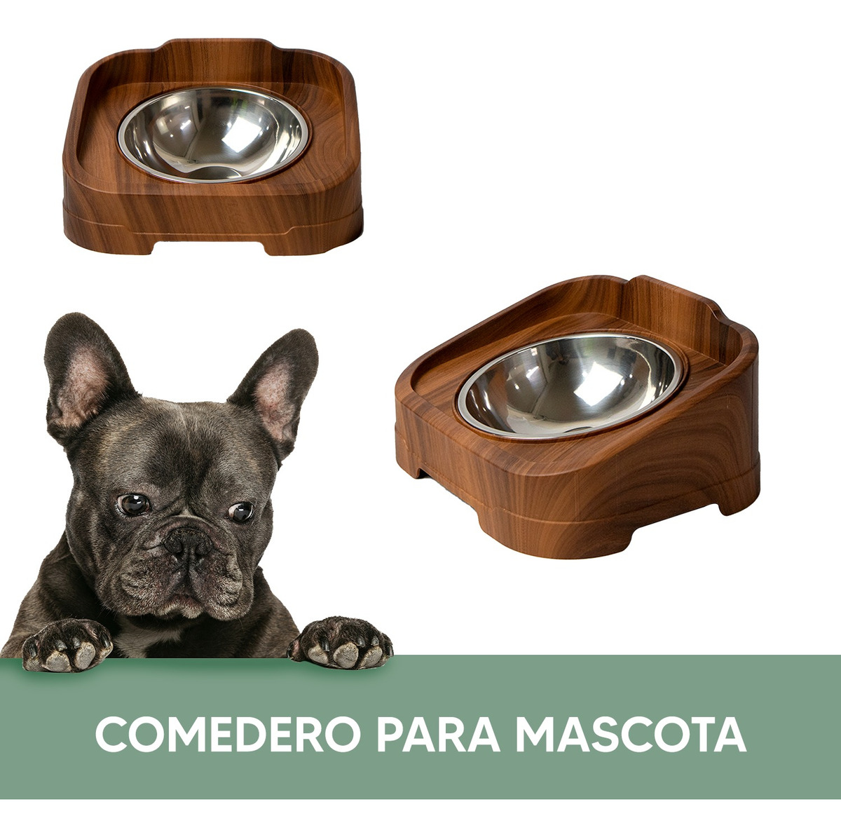 Foto 3 pulgar | Jauz Improvement Comedero Para Perros Antideslizante Acero Inoxidable 2 En 1 (mod. J0175)