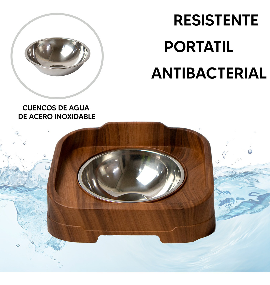 Foto 4 pulgar | Jauz Improvement Comedero Para Perros Antideslizante Acero Inoxidable 2 En 1 (mod. J0175)