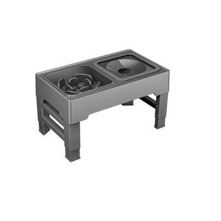 Foto 1 | Comedero Elevado Para Perro Perros Mascota,altura Ajustable Eo Safe Imports Esi-10871 Gris