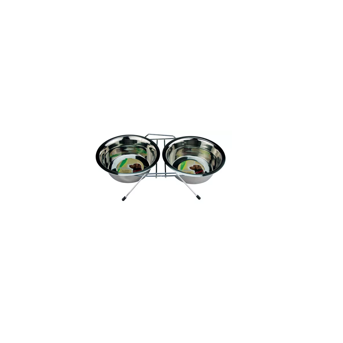 Foto 2 pulgar | Comedero Perro Gato Doble Con 2 Platos 473ml  Eo Safe Imports Esi-14163 Plata