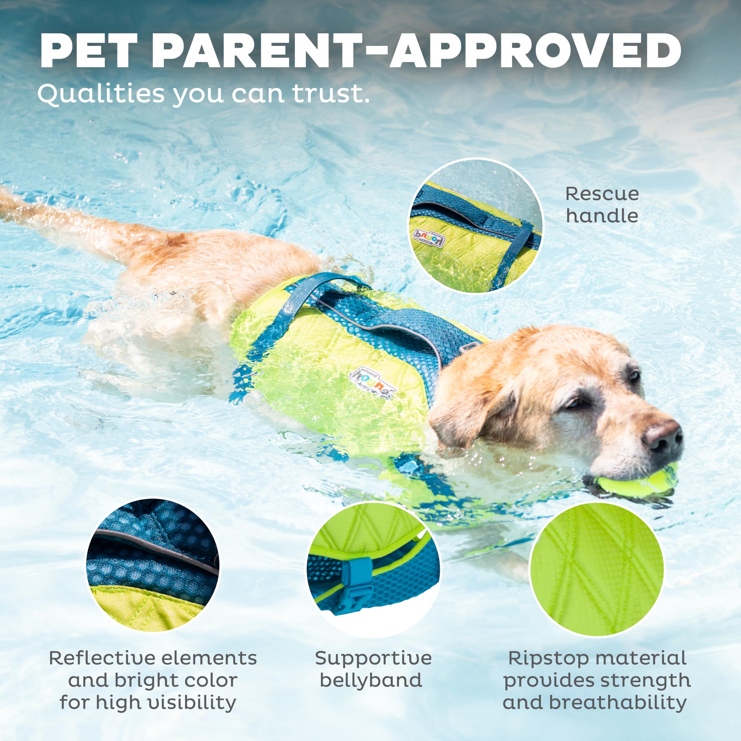 Foto 6 pulgar | Chaleco Salvavidas Para Perros Outward Hound Standley Sport Green Xs - Venta Internacional.