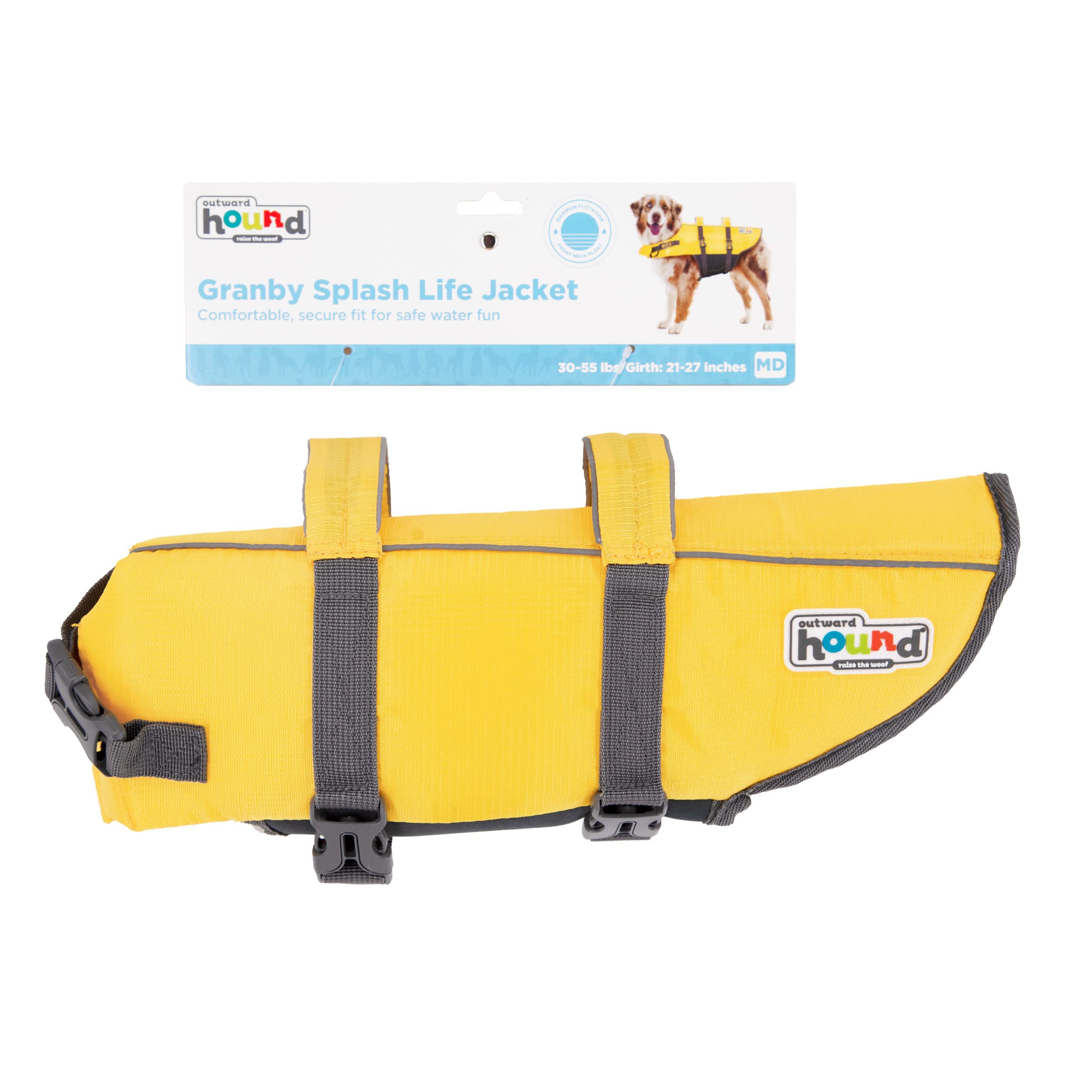 Foto 7 | Chaleco Salvavidas Para Perros Outward Hound Granby Splash Amarillo, Tamaño Mediano - Venta Internacional.