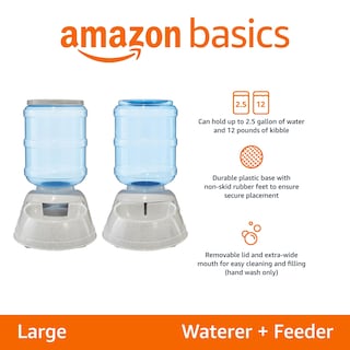 Foto 2 | Comedero De Comida Y Agua Amazonbasics Para Perros O Gatos, Tamaño Grande - Venta Internacional.