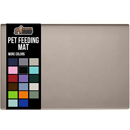 Alfombrilla De Alimentación Para Mascotas Gorilla Grip De Silicona, Impermeable, 80 X 60 Cm, Color B - Venta Interna