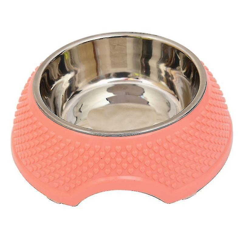 Foto 3 pulgar | Cuencos De Acero Inoxidable 2 En 1 Con Forma De Jaula Para Pájaros, Color Rosa - Venta Internacional.