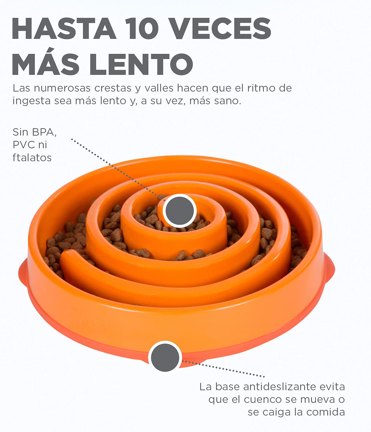 Foto 4 pulgar | Comedero Para Perros Slow Feeder Outward Hound Fun Feeder Slo Bowl - Venta Internacional.